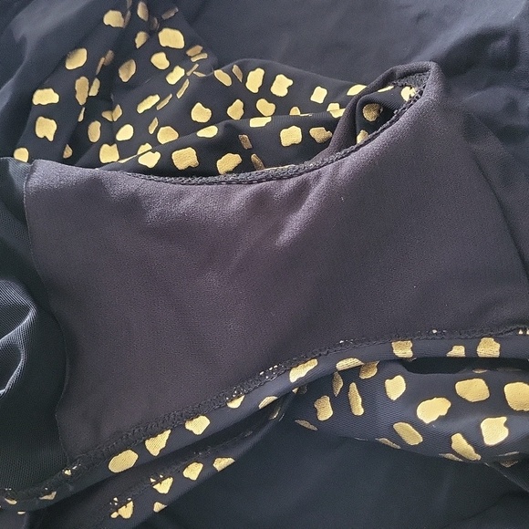 Gold Foil Dot Twist Front Pull-on Swim Dress - Picture 8 of 9